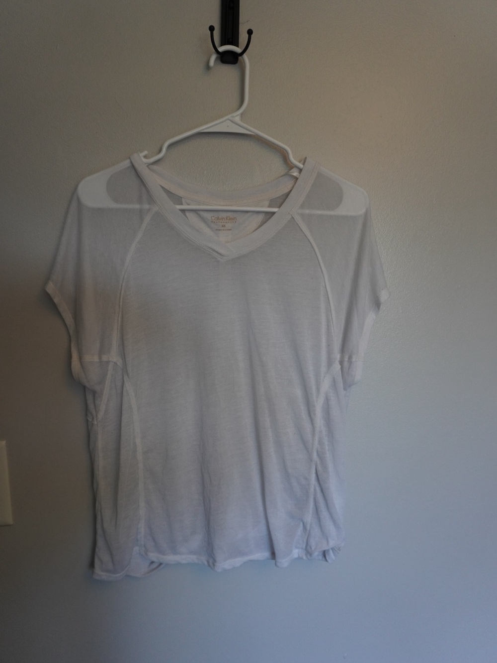 Calvin Klein White Short Sleeve V-Neck Tee